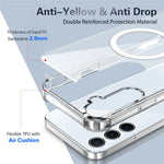 Clear Magnetic Case for Samsung Galaxy A35 5G Airbag Shockproof 2.0mm TPU + PC Phone Cover