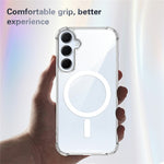 Clear Magnetic Case for Samsung Galaxy A35 5G Airbag Shockproof 2.0mm TPU + PC Phone Cover