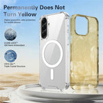 Clear Magnetic Case for Samsung Galaxy S26+ Airbag Shockproof 2.0mm TPU + PC Phone Cover