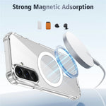 Clear Magnetic Case for Samsung Galaxy S26+ Airbag Shockproof 2.0mm TPU + PC Phone Cover