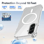 Clear Magnetic Case for Samsung Galaxy S26+ Airbag Shockproof 2.0mm TPU + PC Phone Cover