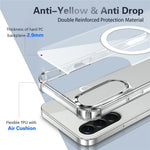 Clear Magnetic Case for Samsung Galaxy S26+ Airbag Shockproof 2.0mm TPU + PC Phone Cover