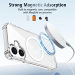 Clear Magnetic Case for iPhone 17 Airbag Shockproof 2.0mm TPU + PC Phone Cover