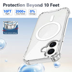 Clear Magnetic Case for iPhone 17 Airbag Shockproof 2.0mm TPU + PC Phone Cover