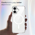 Clear Magnetic Case for iPhone 17 Airbag Shockproof 2.0mm TPU + PC Phone Cover