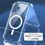 Clear Magnetic Case for iPhone 17 Airbag Shockproof 2.0mm TPU + PC Phone Cover