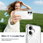 Clear Magnetic Case for iPhone 17 Airbag Shockproof 2.0mm TPU + PC Phone Cover