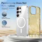 Clear Magnetic Case for Samsung Galaxy S26 Ultra Airbag Shockproof 2.0mm TPU + PC Phone Cover