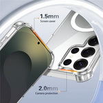 Clear Magnetic Case for Samsung Galaxy S26 Ultra Airbag Shockproof 2.0mm TPU + PC Phone Cover