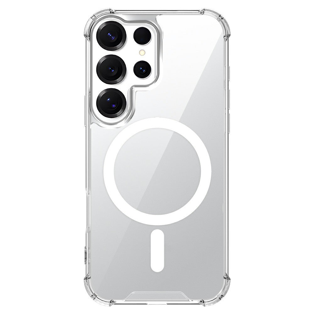 Clear Magnetic Case for Samsung Galaxy S26 Ultra Airbag Shockproof 2.0mm TPU + PC Phone Cover