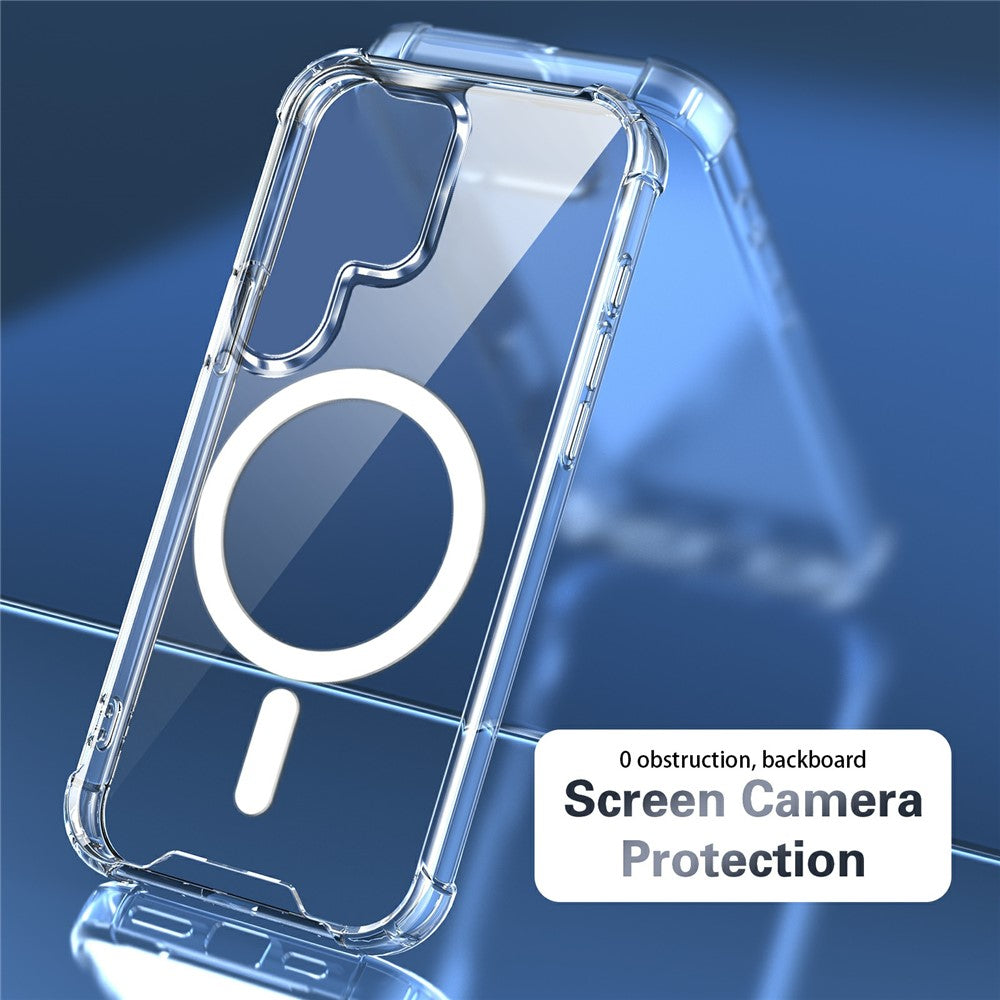 Clear Magnetic Case for Samsung Galaxy S26 Ultra Airbag Shockproof 2.0mm TPU + PC Phone Cover