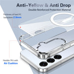 Clear Magnetic Case for Samsung Galaxy S25 / S24 Airbag Shockproof 2.0mm TPU + PC Phone Cover