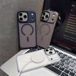 For iPhone 18 Pro / 17 Pro Magnetic Case TPU + PC Rubberized Finish Phone Cover