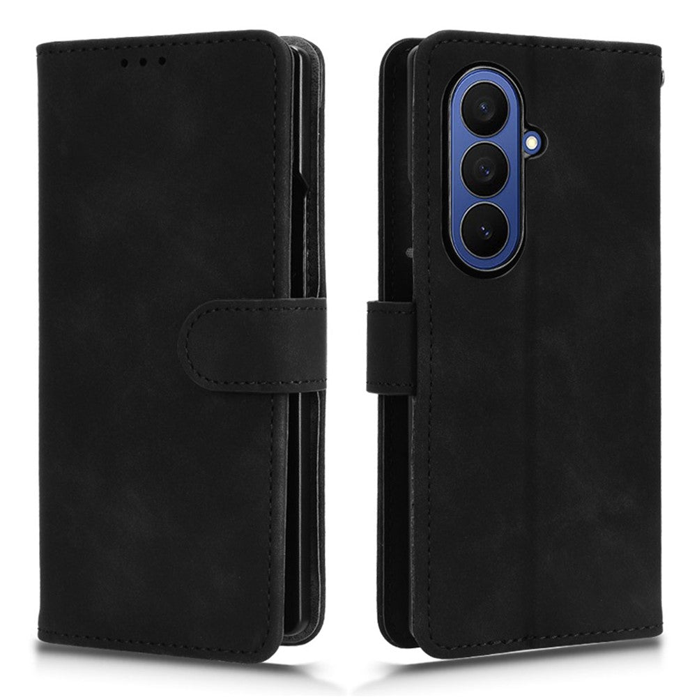 For Samsung Galaxy Z Fold8 Ultra Case Skin-touch PU Leather Wallet Card Holder Phone Cover