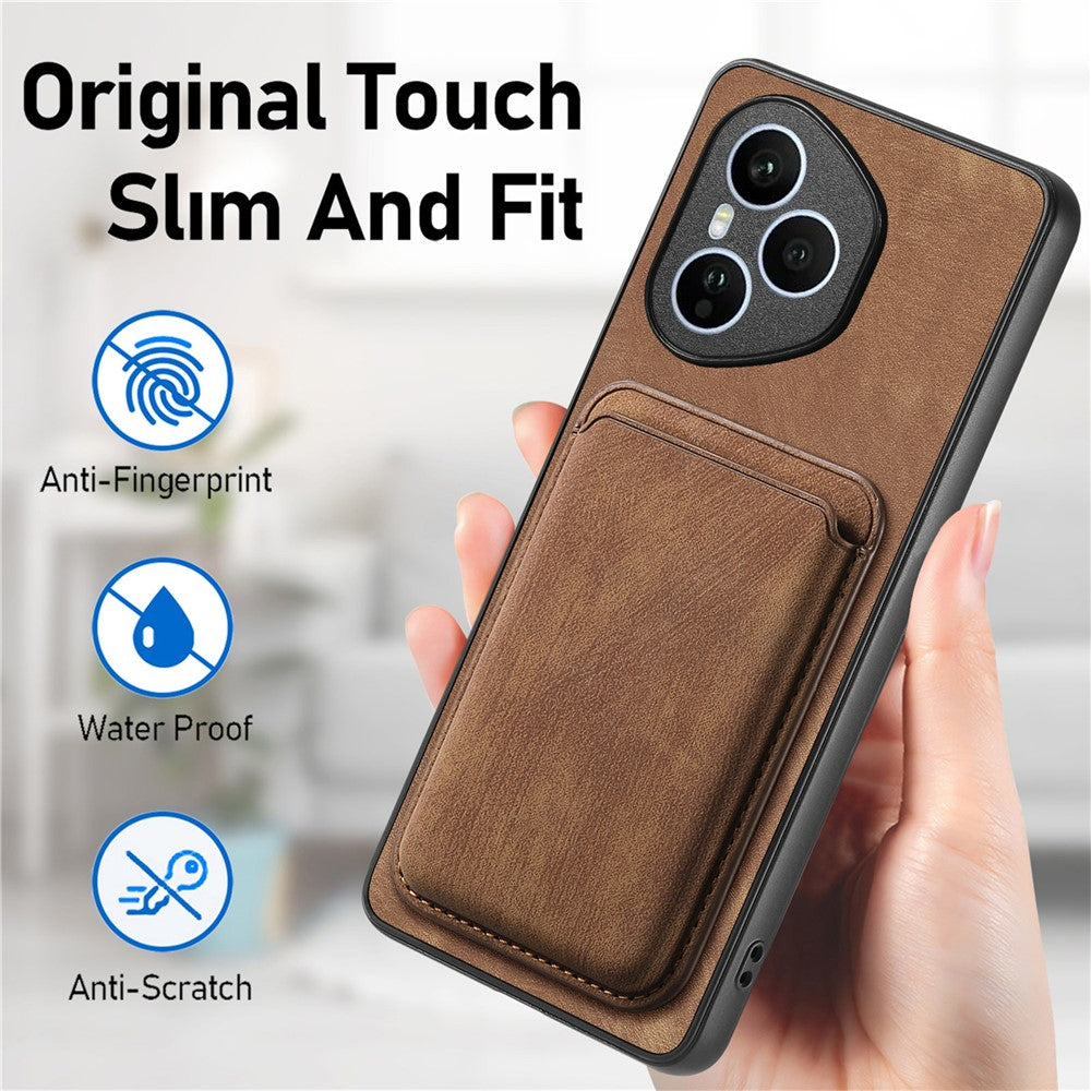Honor 400 Pro 5G (Global) Magnetisk Cover Retro Læder + TPU Telefoncover med Aftagelig Kortlomme