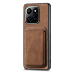 Magnetiskt fodral till Honor X7d 4G / 400 Smart 4G / 400 Smart 5G Retro läder + TPU mobilskal med avtagbar kortplats