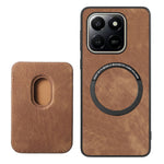 Magnetiskt fodral till Honor X7d 4G / 400 Smart 4G / 400 Smart 5G Retro läder + TPU mobilskal med avtagbar kortplats