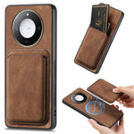 For Honor X60 5G Magnetic Case Retro Leather + TPU Phone Cover with Detachable Card Slot