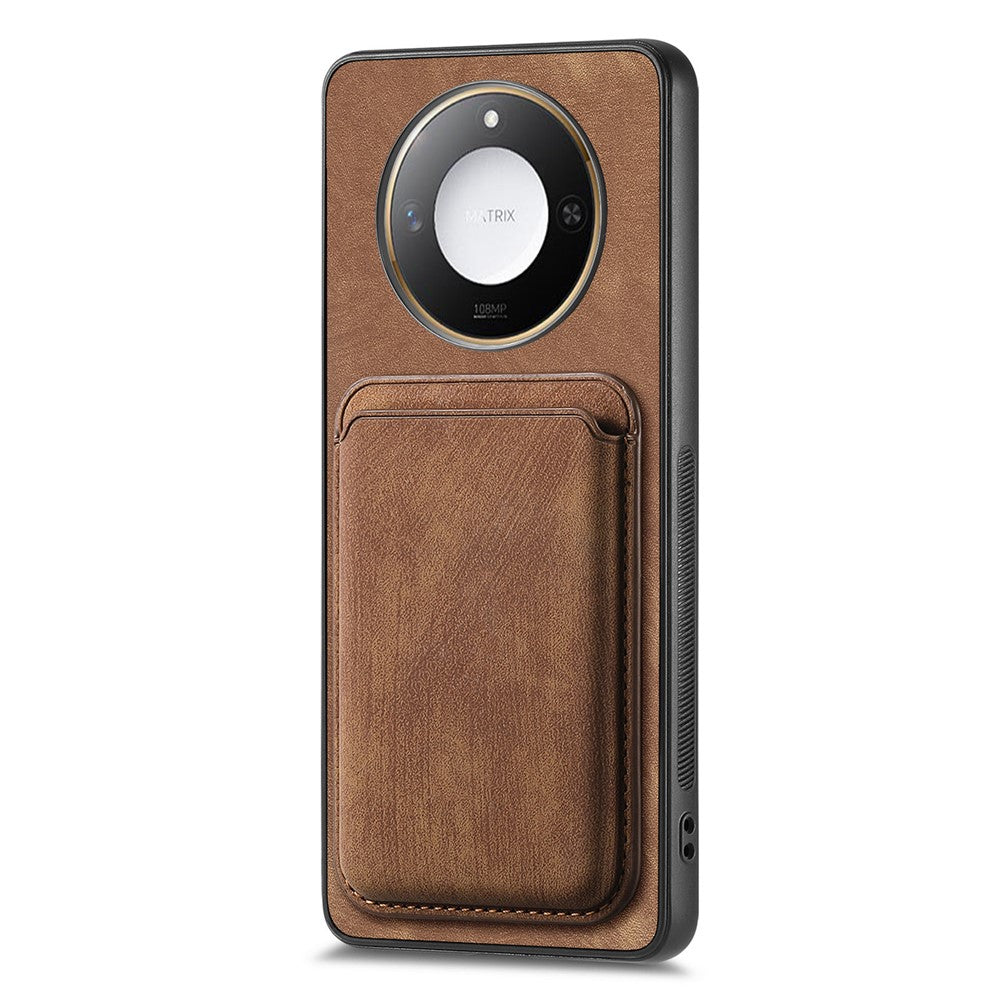 For Honor X60 5G Magnetic Case Retro Leather + TPU Phone Cover with Detachable Card Slot