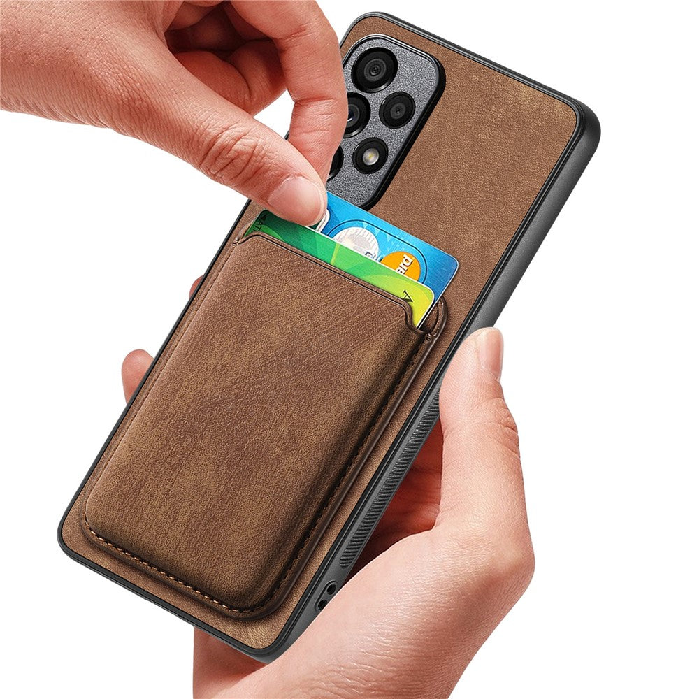 For Honor X60 5G Magnetic Case Retro Leather + TPU Phone Cover with Detachable Card Slot