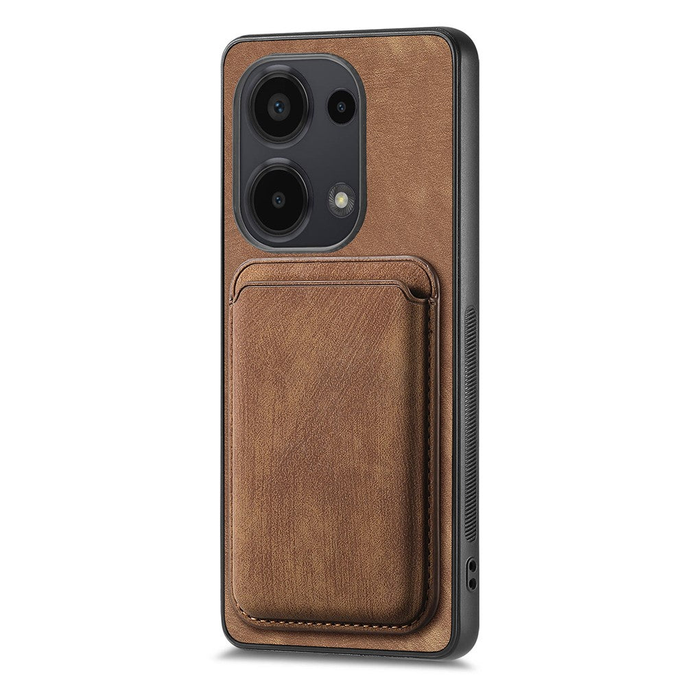 For Xiaomi Redmi Note 13 Pro 4G  /  Poco M6 Pro 4G Magnetic Case Retro Leather + TPU Phone Cover with Detachable Card Slot