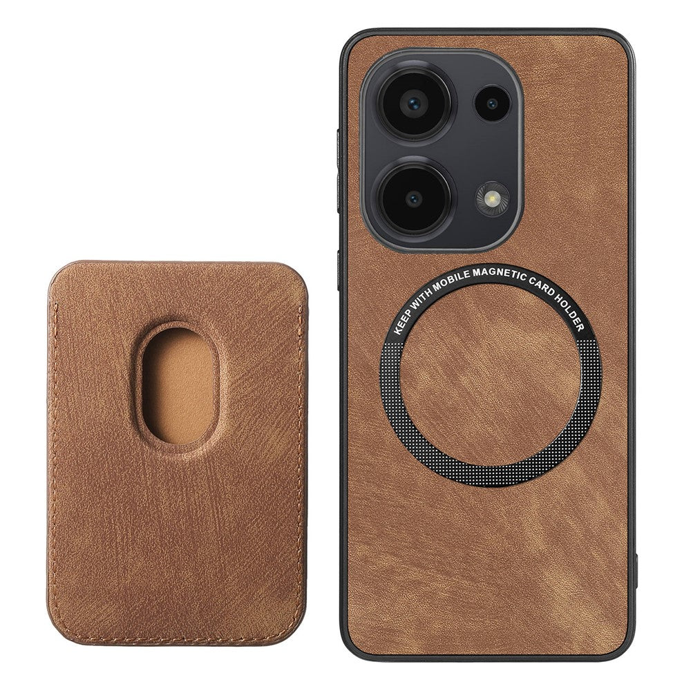 For Xiaomi Redmi Note 13 Pro 4G  /  Poco M6 Pro 4G Magnetic Case Retro Leather + TPU Phone Cover with Detachable Card Slot