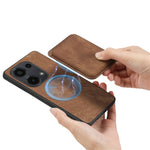 For Xiaomi Redmi Note 13 Pro 4G  /  Poco M6 Pro 4G Magnetic Case Retro Leather + TPU Phone Cover with Detachable Card Slot