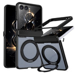 For Samsung Galaxy Z Flip8 Case Magnetic Kickstand Auto Rebound Hinge Shockproof PC + TPU Phone Cover