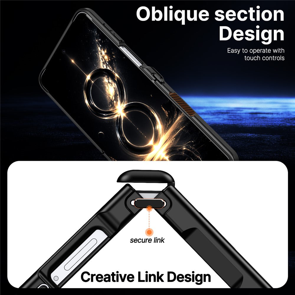 For Samsung Galaxy Z Flip8 Case Magnetic Kickstand Auto Rebound Hinge Shockproof PC + TPU Phone Cover