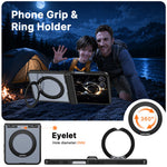 For Samsung Galaxy Z Flip8 Case Magnetic Kickstand Auto Rebound Hinge Shockproof PC + TPU Phone Cover