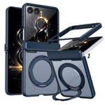 For Samsung Galaxy Z Flip8 Case Magnetic Kickstand Auto Rebound Hinge Shockproof PC + TPU Phone Cover