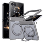 For Samsung Galaxy Z Flip8 Case Magnetic Kickstand Auto Rebound Hinge Shockproof PC + TPU Phone Cover