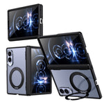 Til Samsung Galaxy Z Fold8 cover magnetisk støtteben auto-tilbagespring hængsel stødsikkert PC + TPU telefoncover