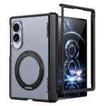 Til Samsung Galaxy Z Fold8 cover magnetisk støtteben auto-tilbagespring hængsel stødsikkert PC + TPU telefoncover