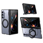 For Samsung Galaxy Z Fold8 Ultra Case Magnetic Kickstand Auto Rebound Hinge Shockproof PC + TPU Phone Cover
