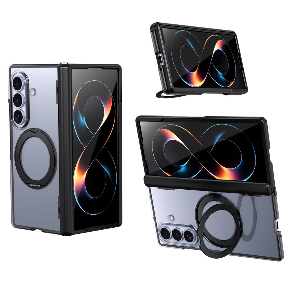 For Samsung Galaxy Z Fold8 Ultra Case Magnetic Kickstand Auto Rebound Hinge Shockproof PC + TPU Phone Cover
