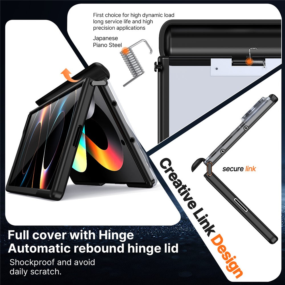 For Samsung Galaxy Z Fold8 Ultra Case Magnetic Kickstand Auto Rebound Hinge Shockproof PC + TPU Phone Cover
