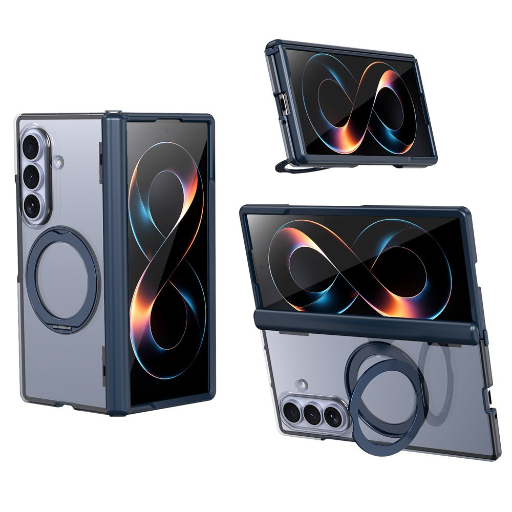 For Samsung Galaxy Z Fold8 Ultra Case Magnetic Kickstand Auto Rebound Hinge Shockproof PC + TPU Phone Cover