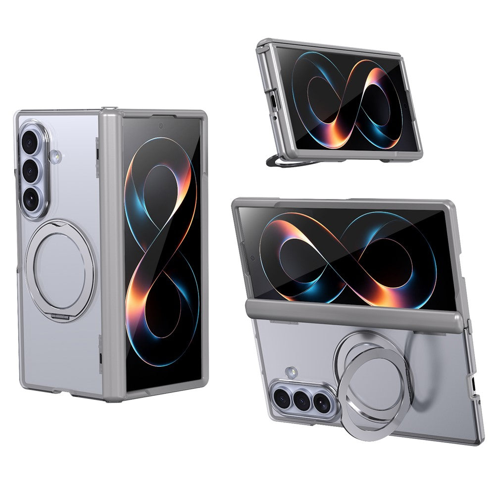 For Samsung Galaxy Z Fold8 Ultra Case Magnetic Kickstand Auto Rebound Hinge Shockproof PC + TPU Phone Cover