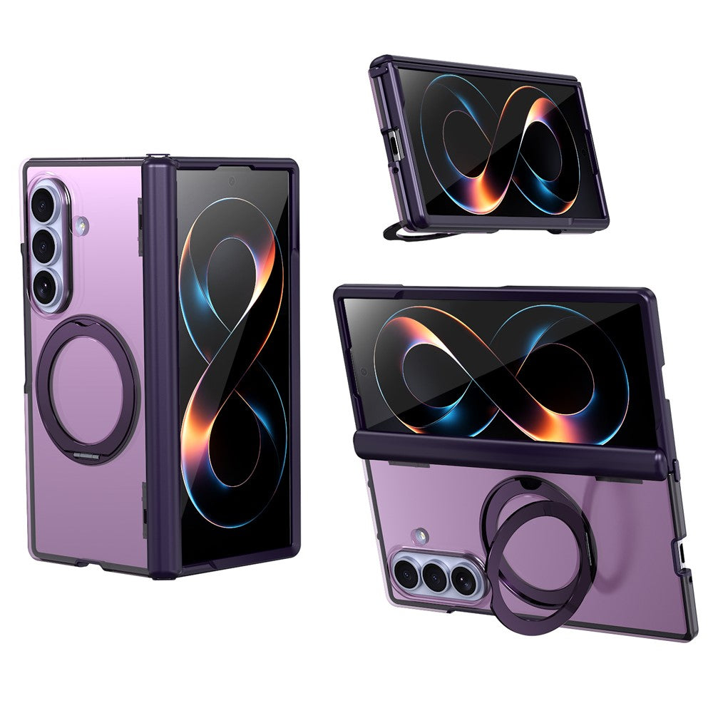For Samsung Galaxy Z Fold8 Ultra Case Magnetic Kickstand Auto Rebound Hinge Shockproof PC + TPU Phone Cover