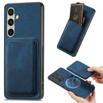 Samsung Galaxy A18 5G / A18 4G / A17 5G / A17 4G Magnetiskt fodral Retro Läder + TPU mobilskal med Avtagbar Kortplats