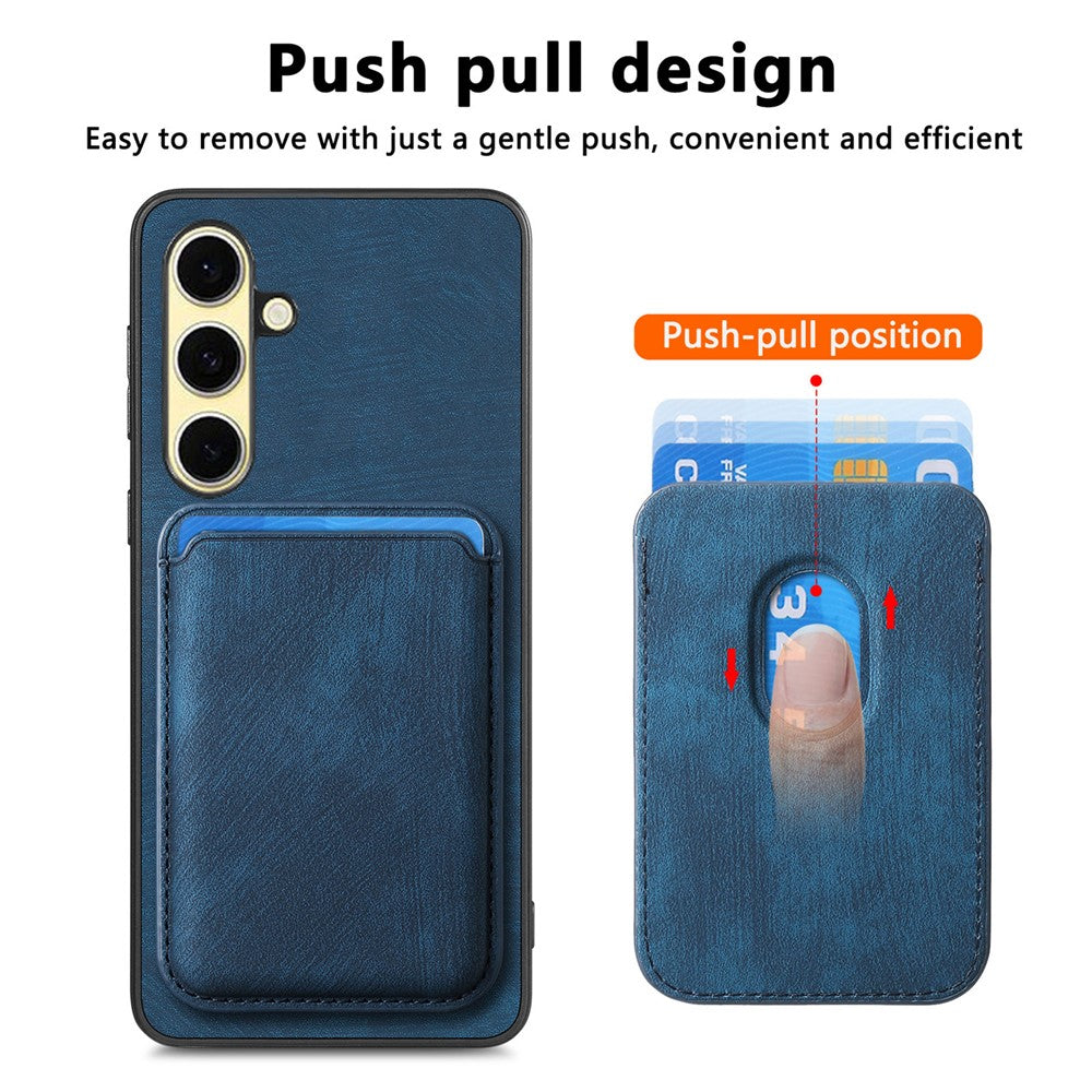 Samsung Galaxy A18 5G / A18 4G / A17 5G / A17 4G Magnetiskt fodral Retro Läder + TPU mobilskal med Avtagbar Kortplats