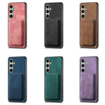 Samsung Galaxy A18 5G / A18 4G / A17 5G / A17 4G Magnetiskt fodral Retro Läder + TPU mobilskal med Avtagbar Kortplats
