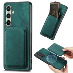 Samsung Galaxy A18 5G / A18 4G / A17 5G / A17 4G Magnetiskt fodral Retro Läder + TPU mobilskal med Avtagbar Kortplats