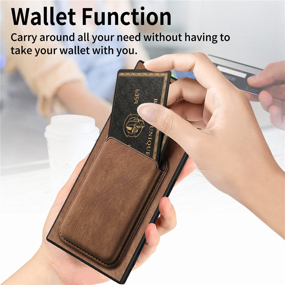 Til Samsung Galaxy Note20 Ultra / Note20 Ultra 5G Magnetisk Etui Retro Læder + TPU Telefoncover med Aftagelig Kortplads