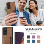 Til Samsung Galaxy Note20 Ultra / Note20 Ultra 5G Magnetisk Etui Retro Læder + TPU Telefoncover med Aftagelig Kortplads