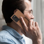 Til Samsung Galaxy Note20 Ultra / Note20 Ultra 5G Magnetisk Etui Retro Læder + TPU Telefoncover med Aftagelig Kortplads