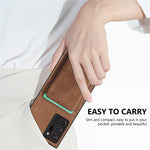 Til Samsung Galaxy Note20 Ultra / Note20 Ultra 5G Magnetisk Etui Retro Læder + TPU Telefoncover med Aftagelig Kortplads