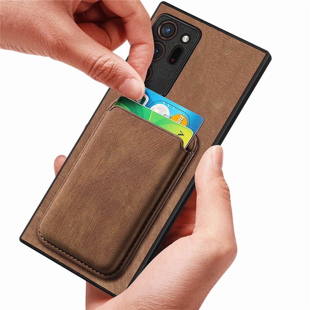 Til Samsung Galaxy Note20 Ultra / Note20 Ultra 5G Magnetisk Etui Retro Læder + TPU Telefoncover med Aftagelig Kortplads