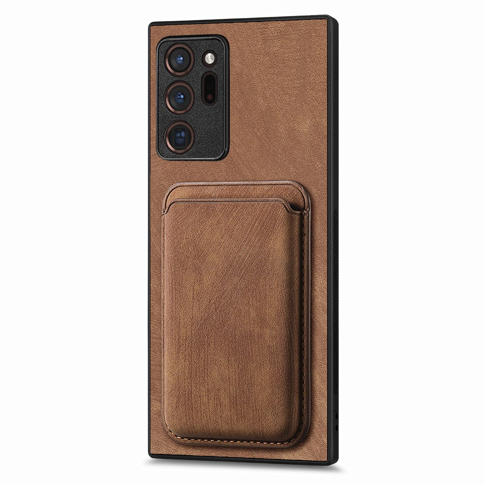 Til Samsung Galaxy Note20 Ultra / Note20 Ultra 5G Magnetisk Etui Retro Læder + TPU Telefoncover med Aftagelig Kortplads